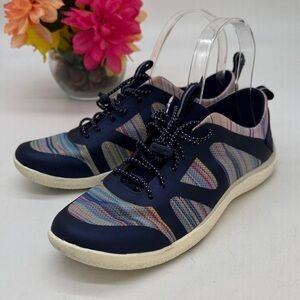 Lands' End Colorful Striped Sneakers Size 7.5 SNK9174